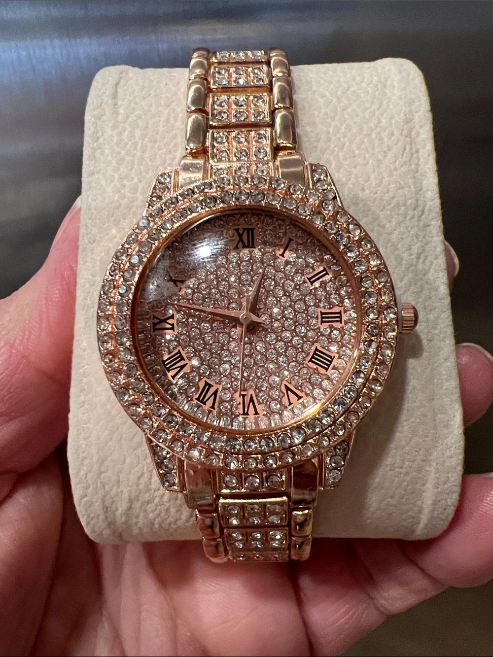 Rose Gold CZ stone Women's Bracelet Watch